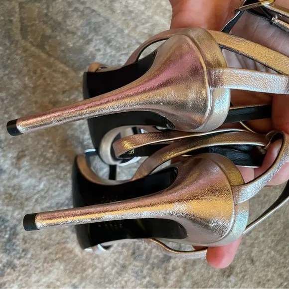 Alias Mae by Revolve Duana Pointed Toe Ankle Strap Nudist Stiletto in Rose Gold
