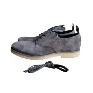 ALL SAINTS Charcoal Grey Suede Leigh Derby Shoe Size 41 US 8