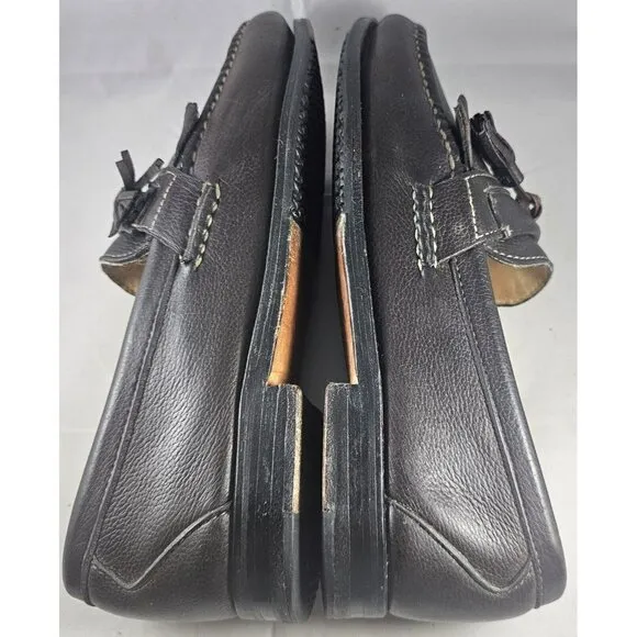 Allen Edmond Men's Danforth Dark Bwn Leather Kiltie Tassel Slipon Loafer Sz 6 3E