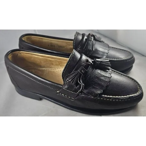 Allen Edmond Men's Danforth Dark Bwn Leather Kiltie Tassel Slipon Loafer Sz 6 3E