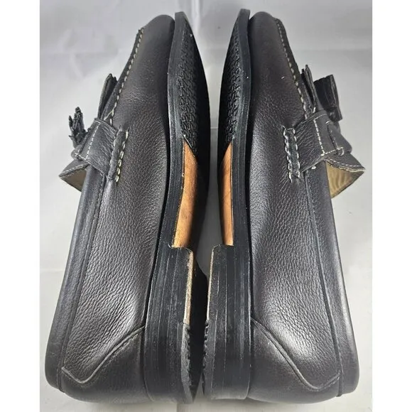 Allen Edmond Men's Danforth Dark Bwn Leather Kiltie Tassel Slipon Loafer Sz 6 3E