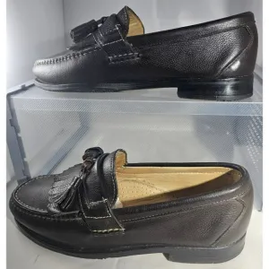 Allen Edmond Men's Danforth Dark Bwn Leather Kiltie Tassel Slipon Loafer Sz 6 3E