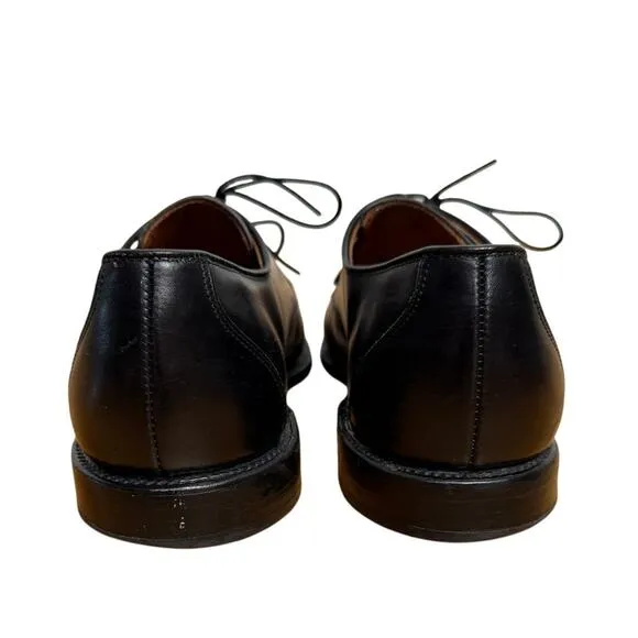 Allen Edmonds 10D Burton Black Leather Dress Shoes Apron Toe Oxford LaceUp Black