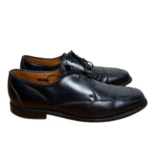 Allen Edmonds 10D Burton Black Leather Dress Shoes Apron Toe Oxford LaceUp Black