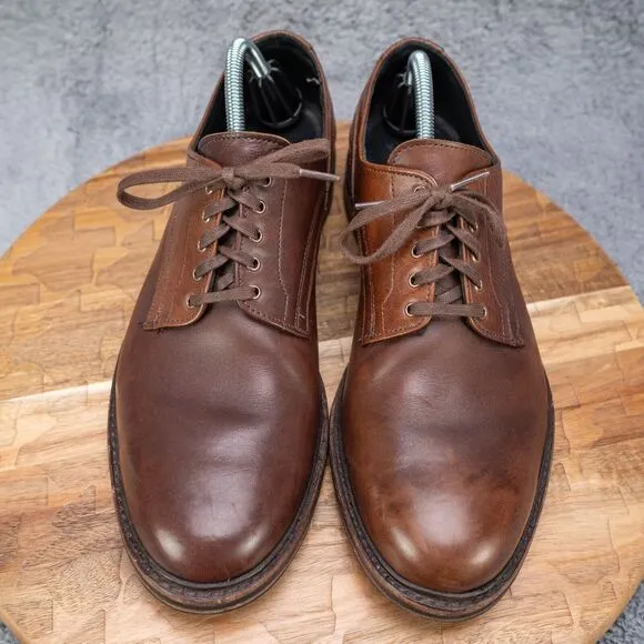 Allen Edmonds &quot;CYRUS&quot; Men's Plain Toe Derby 10.5 D Snuff Brown EUC