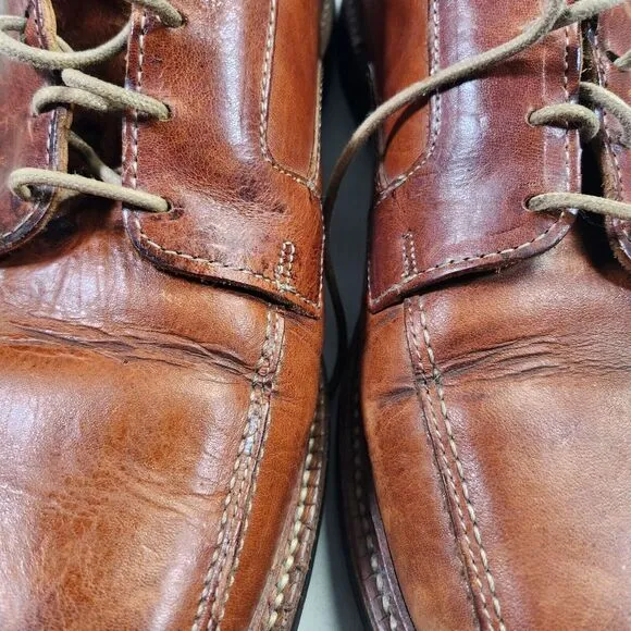 Allen Edmonds Brown‎ Leather Mens Dress Shoes With Lace-Up Closure &amp; Rubber Sole