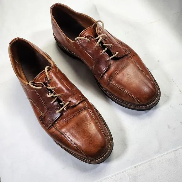 Allen Edmonds Brown‎ Leather Mens Dress Shoes With Lace-Up Closure &amp; Rubber Sole