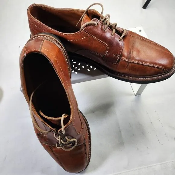 Allen Edmonds Brown‎ Leather Mens Dress Shoes With Lace-Up Closure &amp; Rubber Sole