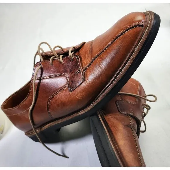 Allen Edmonds Brown‎ Leather Mens Dress Shoes With Lace-Up Closure &amp; Rubber Sole