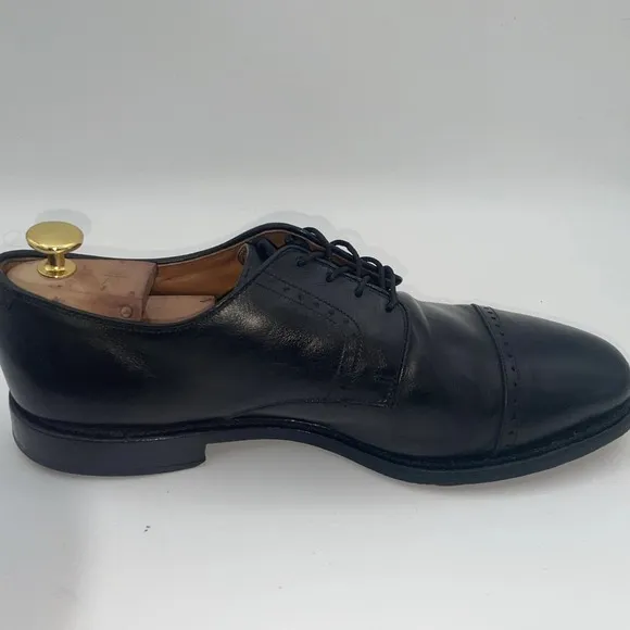 Allen Edmonds  Clifton 3308 Black Calfskin Cap Toe Derby Shoes Size 9.5 3E