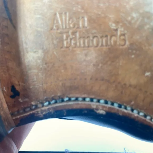 Allen Edmonds  Clifton 3308 Black Calfskin Cap Toe Derby Shoes Size 9.5 3E