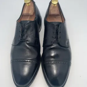 Allen Edmonds  Clifton 3308 Black Calfskin Cap Toe Derby Shoes Size 9.5 3E