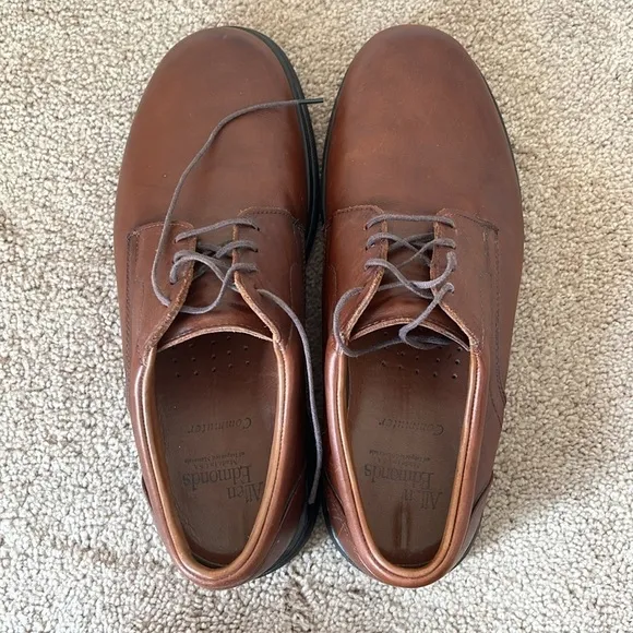 Allen Edmonds Commuter Brown Leather Derbies Dress Shoes