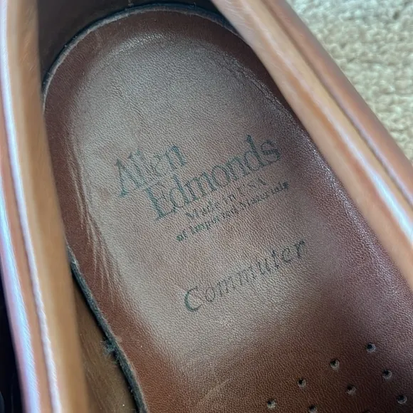 Allen Edmonds Commuter Brown Leather Derbies Dress Shoes