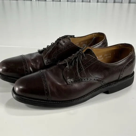 ALLEN EDMONDS Cordovan Leather Lace Up Oxford Shoes 10.5 AA Amazing Style!