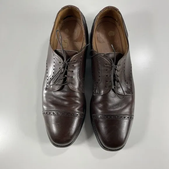 ALLEN EDMONDS Cordovan Leather Lace Up Oxford Shoes 10.5 AA Amazing Style!
