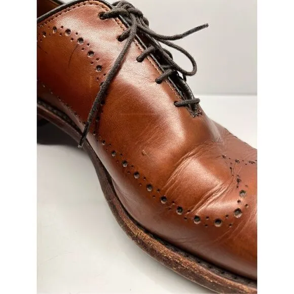 Allen Edmonds Fairfax Walnut Whole Cut Brogue Oxford Dress Shoes Size 8D