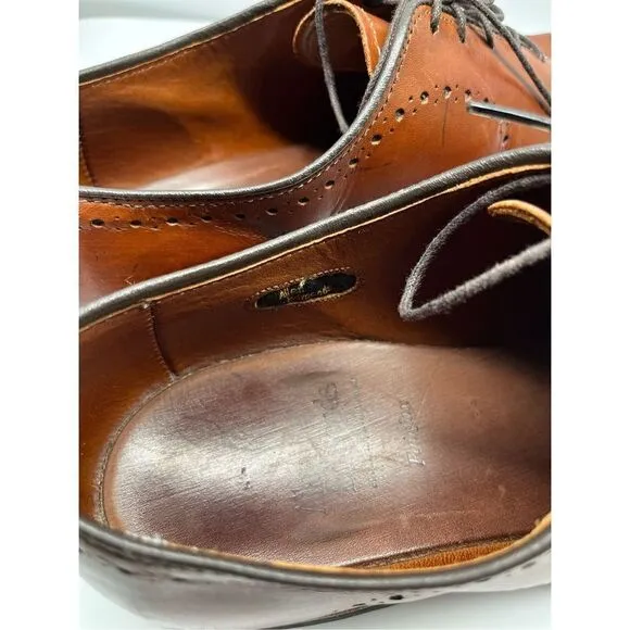Allen Edmonds Fairfax Walnut Whole Cut Brogue Oxford Dress Shoes Size 8D