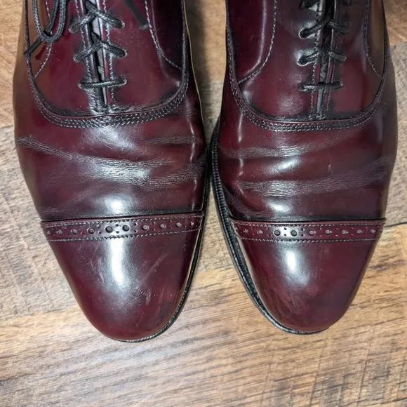 Allen Edmonds Fifth Avenue Cap Toe Oxford Dress Shoes Leather Sz 10.5 Brown