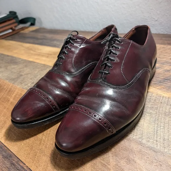Allen Edmonds Fifth Avenue Cap Toe Oxford Dress Shoes Leather Sz 10.5 Brown