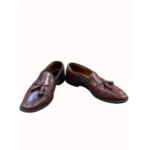 Allen Edmonds Grayson men’s brown leather tassel slip loafers shoes 9D SKU 6636