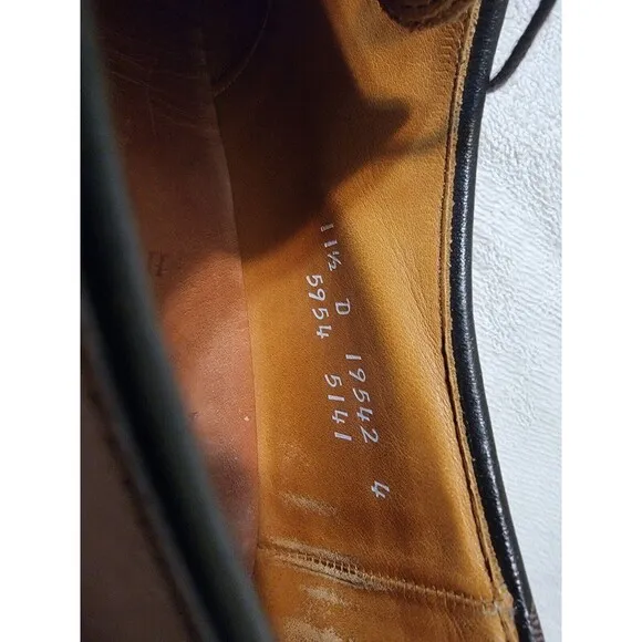 Allen Edmonds Hillcrest Blucher Dress Shoes Walnut Leather 11.5D Rubber Soles