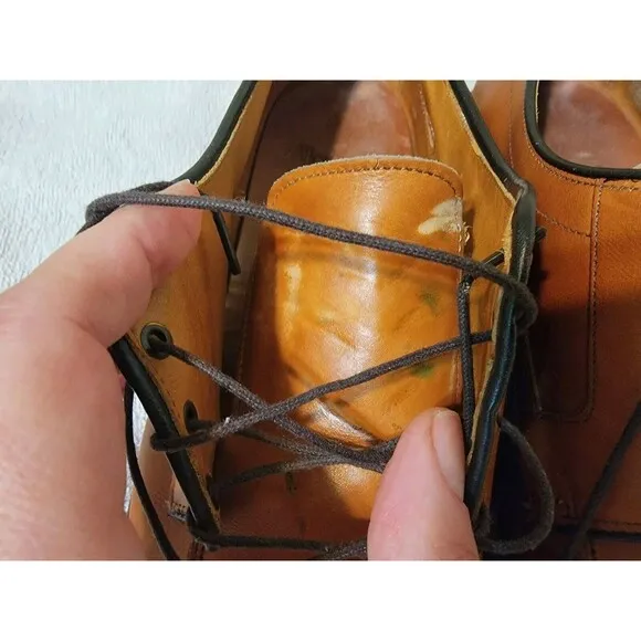 Allen Edmonds Hillcrest Blucher Dress Shoes Walnut Leather 11.5D Rubber Soles