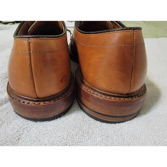 Allen Edmonds Hillcrest Blucher Dress Shoes Walnut Leather 11.5D Rubber Soles