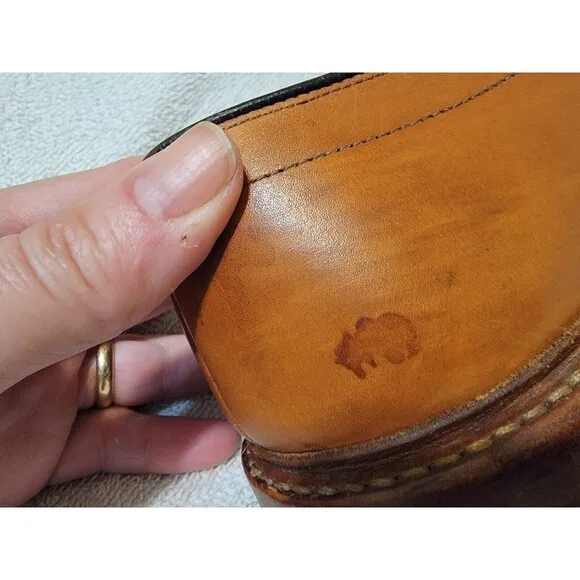 Allen Edmonds Hillcrest Blucher Dress Shoes Walnut Leather 11.5D Rubber Soles
