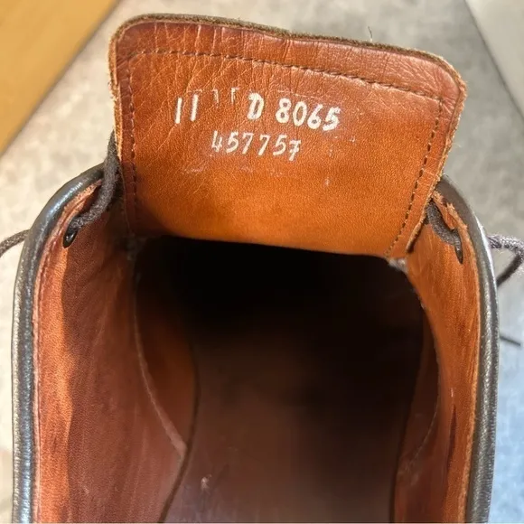 Allen Edmonds Kenilworth Dark Brown Dress Men’s Shoes 11D  Plain Toe Blucher