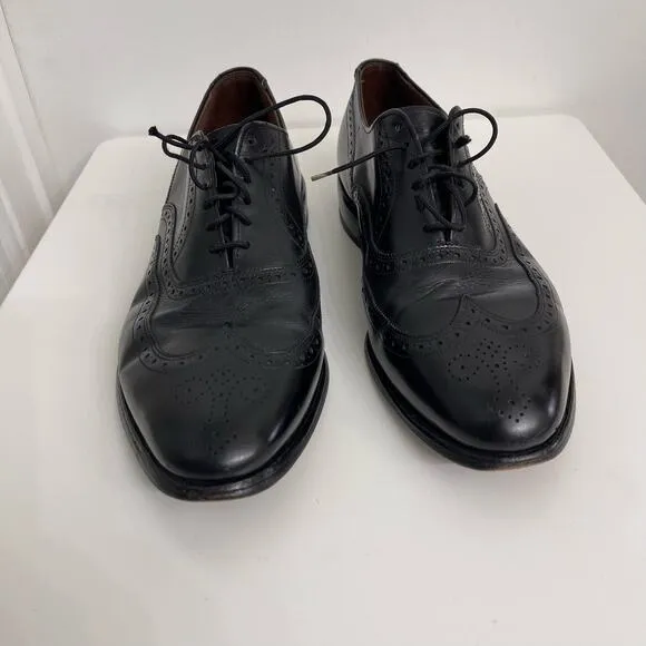 Allen Edmonds Leather Wingtip Oxford Dress Shoes Black Formal Classy Sz 9.5