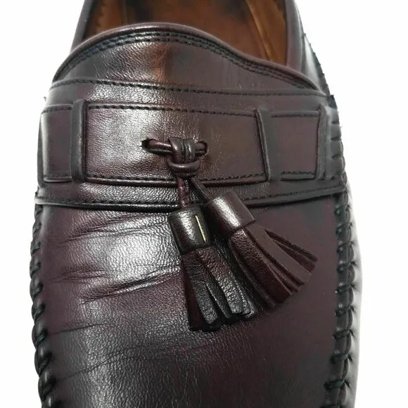 Allen Edmonds Mateza Mahogany Calfskin Leather Tassel Loafer Shoes Mens 10 B VTG