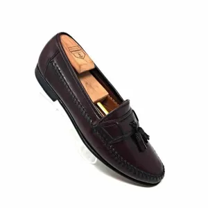Allen Edmonds Mateza Mahogany Calfskin Leather Tassel Loafer Shoes Mens 10 B VTG