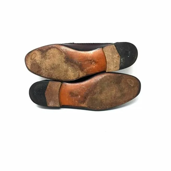 Allen Edmonds Mateza Mahogany Calfskin Leather Tassel Loafer Shoes Mens 10 B VTG