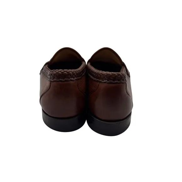 Allen Edmonds Maxfield Loafers 11.5 E Leather Brown Tassel Shoes Made in USA
