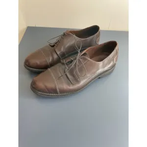 Allen Edmonds Memphis Oxford Leather Cap Toe Dress Shoes Men 11 D Brown Lace-up