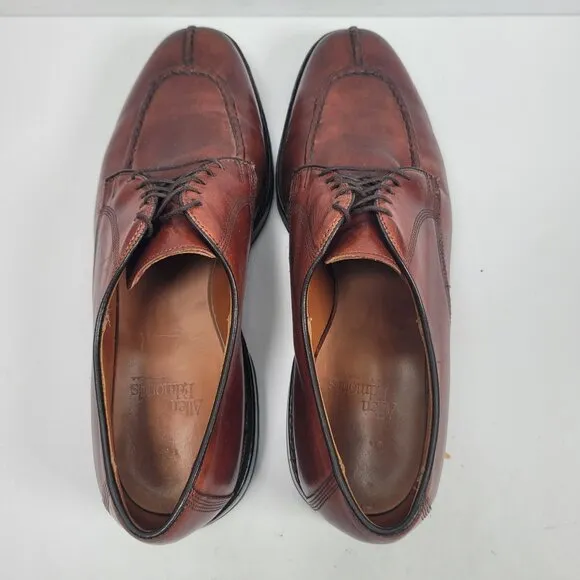 Allen Edmonds Men's Brown Split Toe Leather Shoes US Size 10D