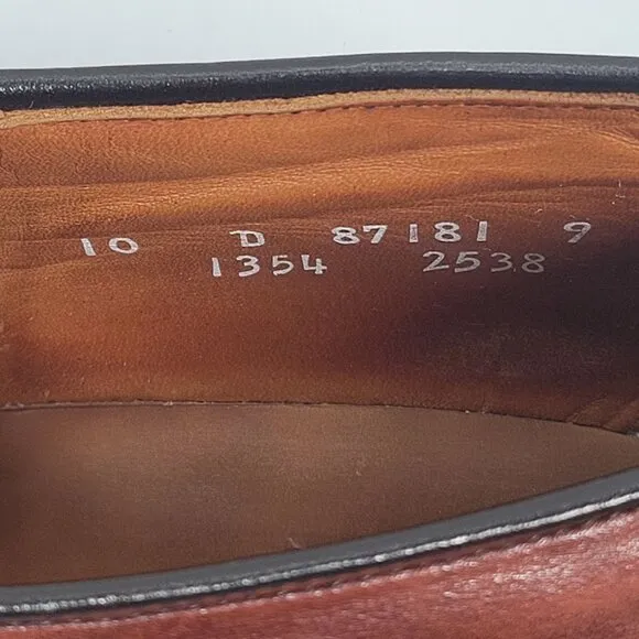 Allen Edmonds Men's Brown Split Toe Leather Shoes US Size 10D