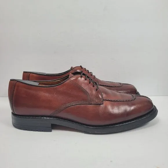 Allen Edmonds Men's Brown Split Toe Leather Shoes US Size 10D