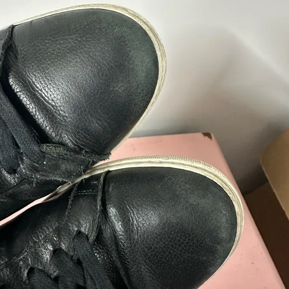 Allen Edmonds Men’s Courtside Fashion Sneaker Sz 10 D Black Leather Shoe