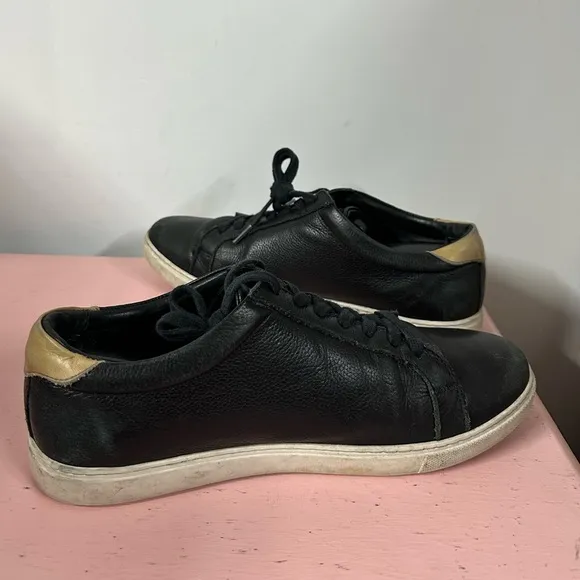 Allen Edmonds Men’s Courtside Fashion Sneaker Sz 10 D Black Leather Shoe