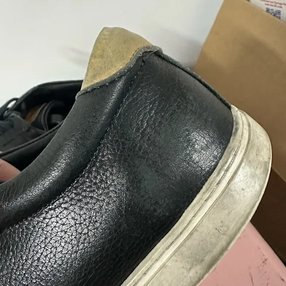 Allen Edmonds Men’s Courtside Fashion Sneaker Sz 10 D Black Leather Shoe