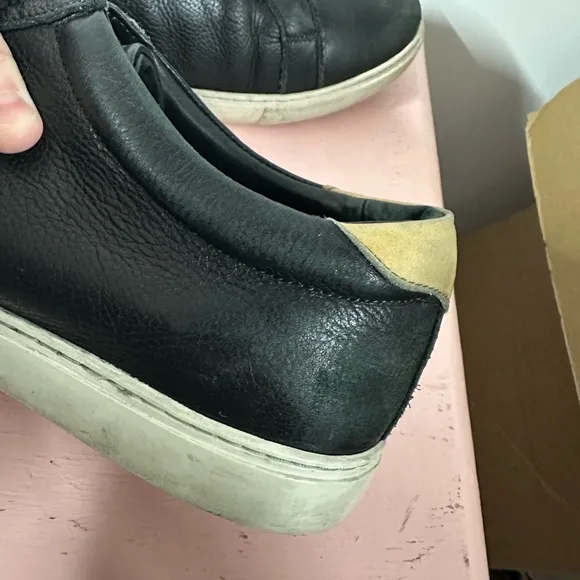 Allen Edmonds Men’s Courtside Fashion Sneaker Sz 10 D Black Leather Shoe