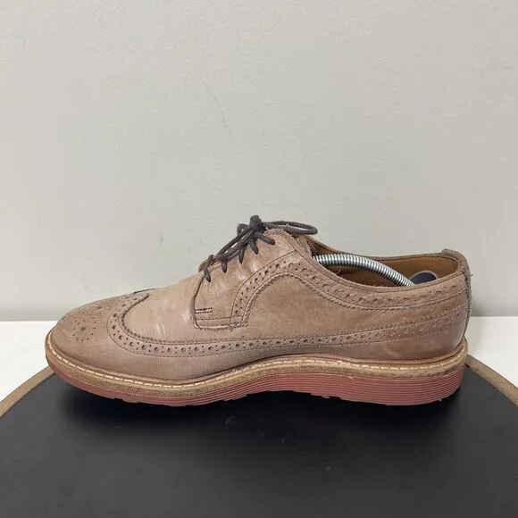 ALLEN EDMONDS Mens Dress Shoes Brown Leather Longwing Wingtip Oxford Size 9 B