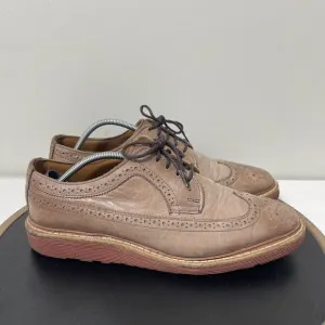 ALLEN EDMONDS Mens Dress Shoes Brown Leather Longwing Wingtip Oxford Size 9 B
