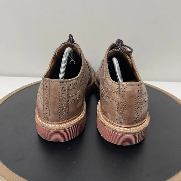 ALLEN EDMONDS Mens Dress Shoes Brown Leather Longwing Wingtip Oxford Size 9 B