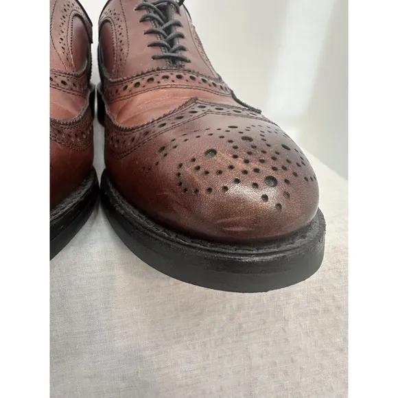 ALLEN EDMONDS Mens McAllister Oxfords 7.5 D Dress Shoes USA Oxblood Dainite 6220