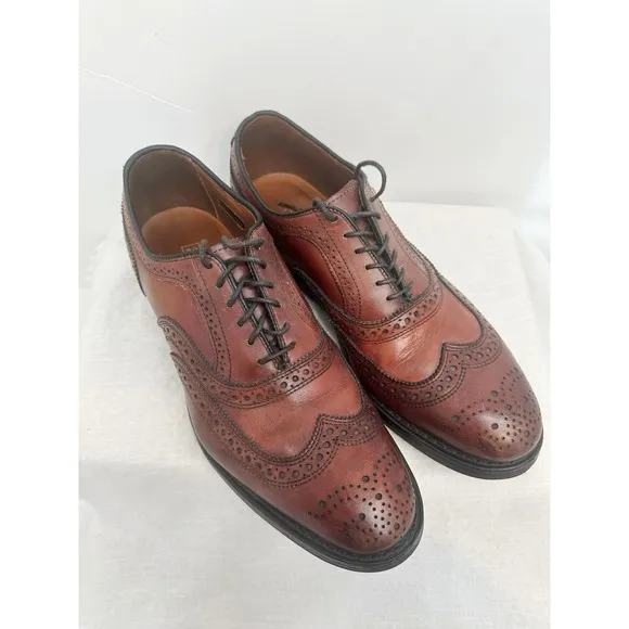 ALLEN EDMONDS Mens McAllister Oxfords 7.5 D Dress Shoes USA Oxblood Dainite 6220
