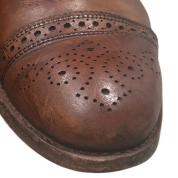 Allen Edmonds Mens Sz 8.5 Brown Walnut Strand By Brooks Brothers Leather Oxfords