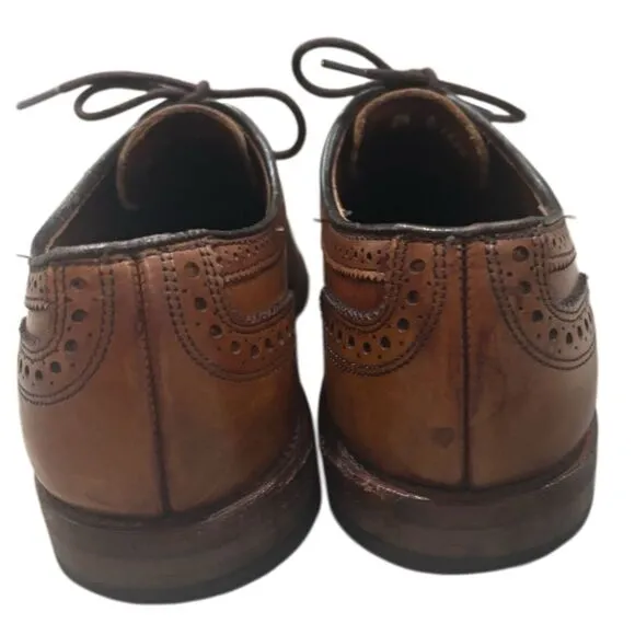 Allen Edmonds Mens Sz 8.5 Brown Walnut Strand By Brooks Brothers Leather Oxfords